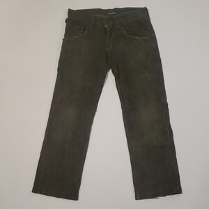 Vintage D&G Dolce & Gabbana Men's Olive Green Corduroy Straight Leg Jeans